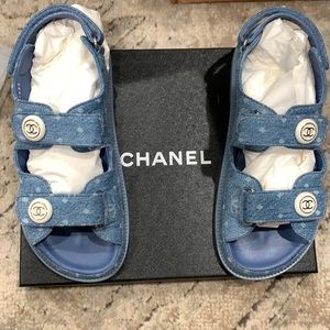 Denim Chanel Sandals *BRAND NEW*